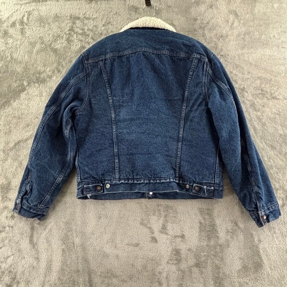 Vintage Levi's Sherpa Lined Denim Trucker Jacket Mens 44R Type III‎ USA 1980s